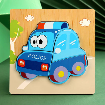 3D Wooden Cartoon Puzzles