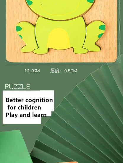 3D Wooden Cartoon Puzzles
