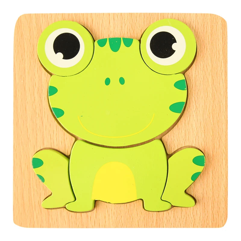3D Wooden Cartoon Puzzles