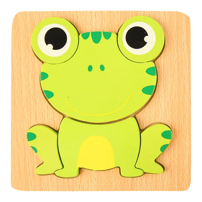 3D Wooden Cartoon Puzzles