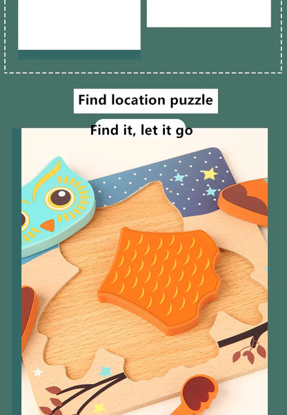 3D Wooden Cartoon Puzzles