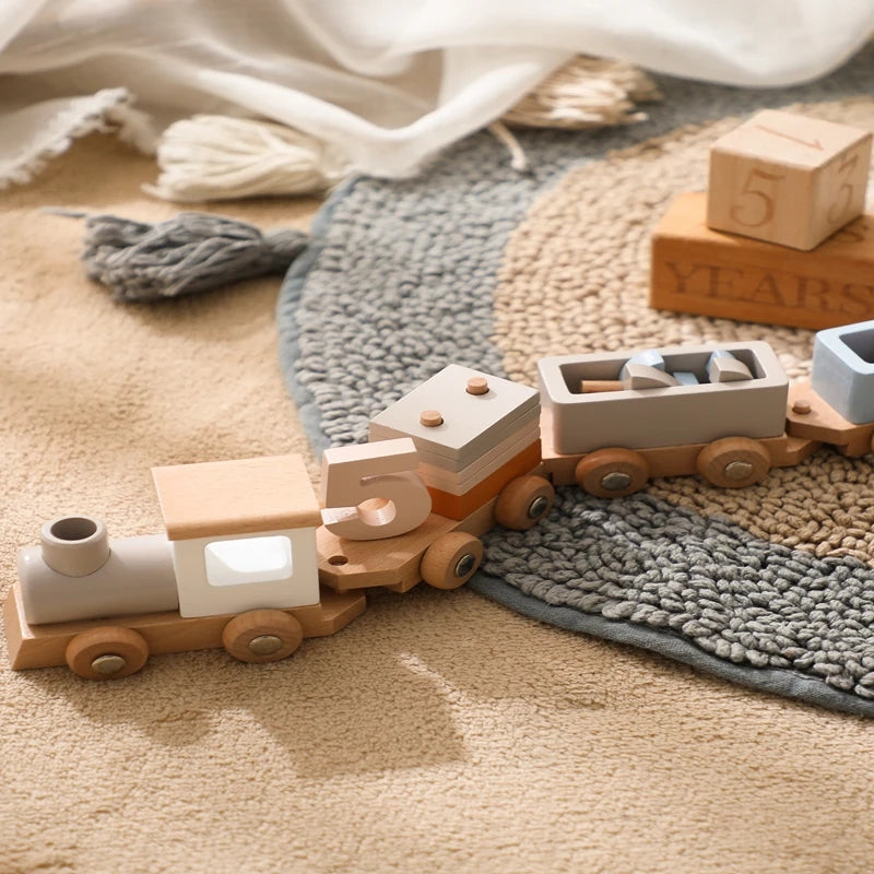 Wooden Train & Aircraft Toy