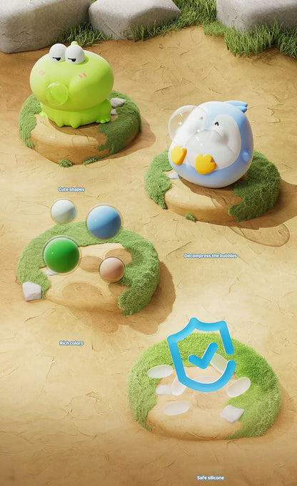 Animal Spitting Bubbles Squish Toy