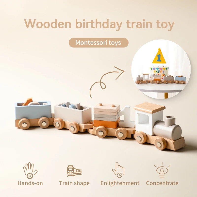 Wooden Train & Aircraft Toy