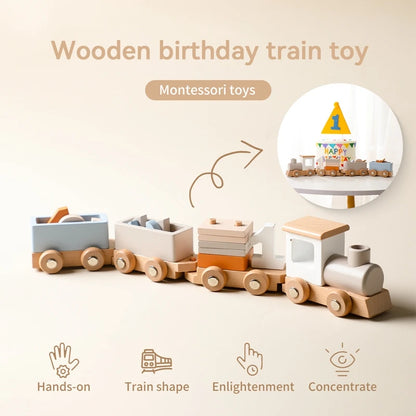 Wooden Train & Aircraft Toy