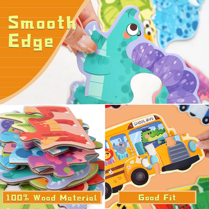 Wooden Jigsaw Puzzles for Toddlers