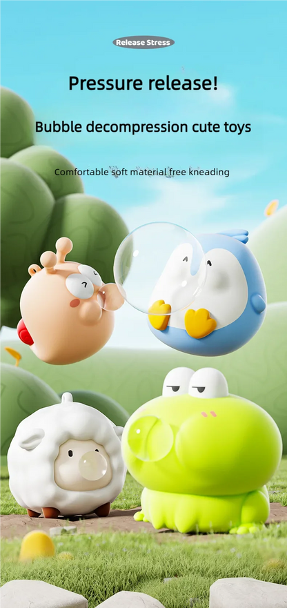 Animal Spitting Bubbles Squish Toy