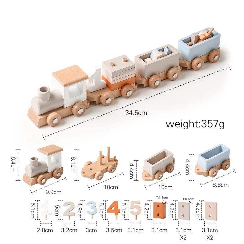 Wooden Train & Aircraft Toy