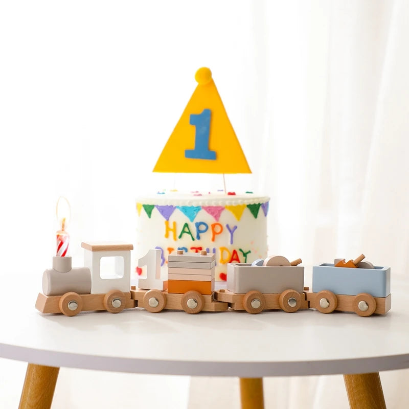 Wooden Train & Aircraft Toy