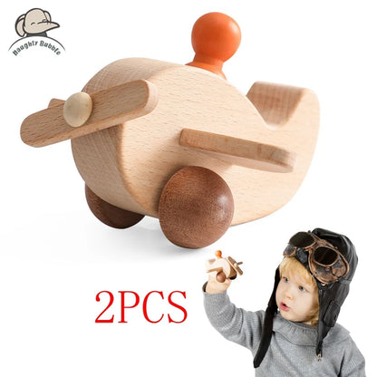 Wooden Train & Aircraft Toy
