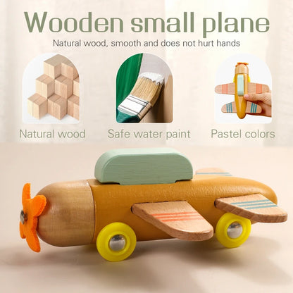 Wooden Train & Aircraft Toy