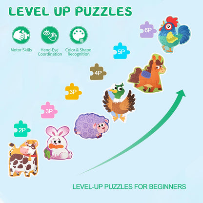 Wooden Jigsaw Puzzles for Toddlers