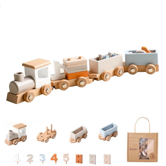 Wooden Train & Aircraft Toy