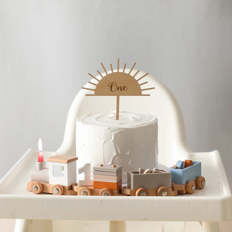 Wooden Train & Aircraft Toy