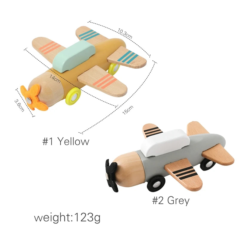 Wooden Train & Aircraft Toy
