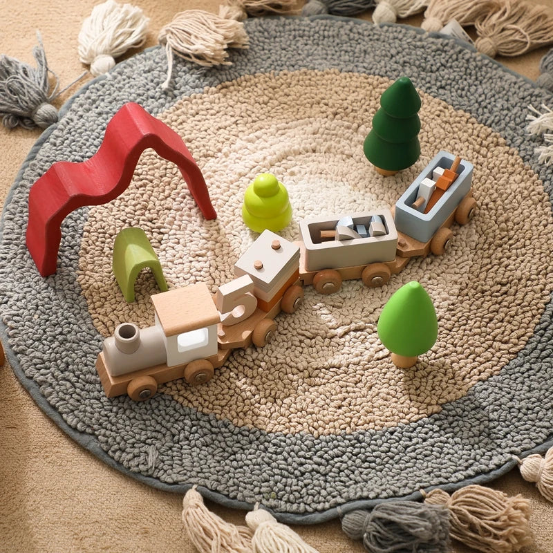 Wooden Train & Aircraft Toy