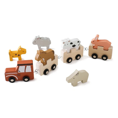 Wooden Train & Aircraft Toy