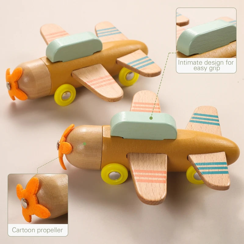 Wooden Train & Aircraft Toy