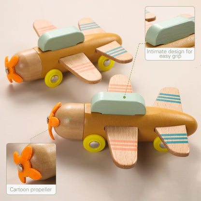 Wooden Train & Aircraft Toy
